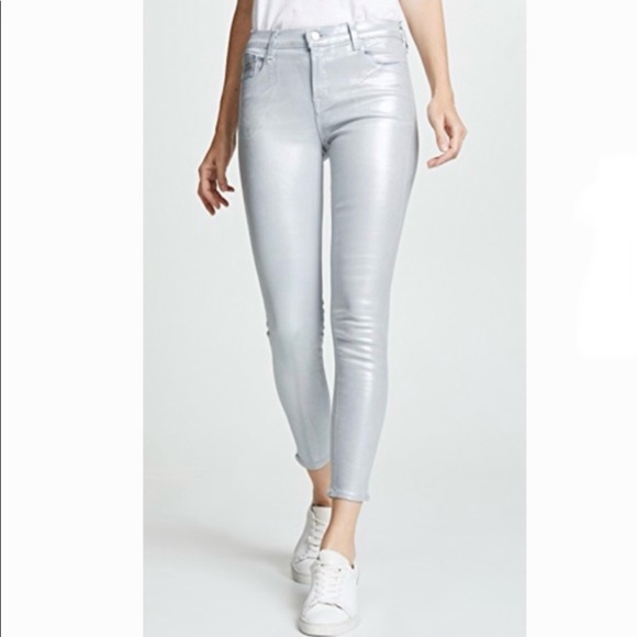 J Brand Denim - J Brand 835 Crop Ankle Stretch Skinny Jeans in Iridescent Silverspoon Size 28